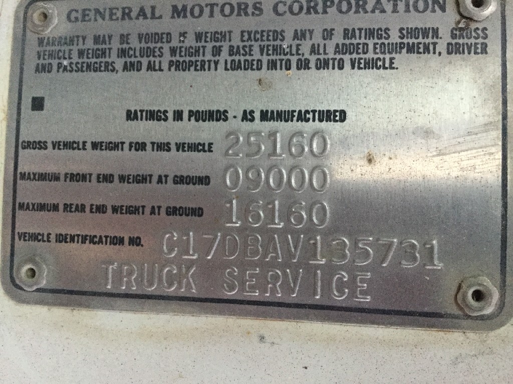Chevrolet C70 Parts Unit for Sale