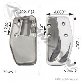 563.75002C-PA | Cover Mirror Brkt Aluminum RH Peterbilt