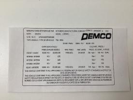 Demco 1AQBY065000 Decal - New