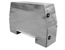 Buyers BP825524 55x24x82 Inch Offset Floor Diamond Tread Aluminum Backpack Truck Box - 9.1 Inch Offset