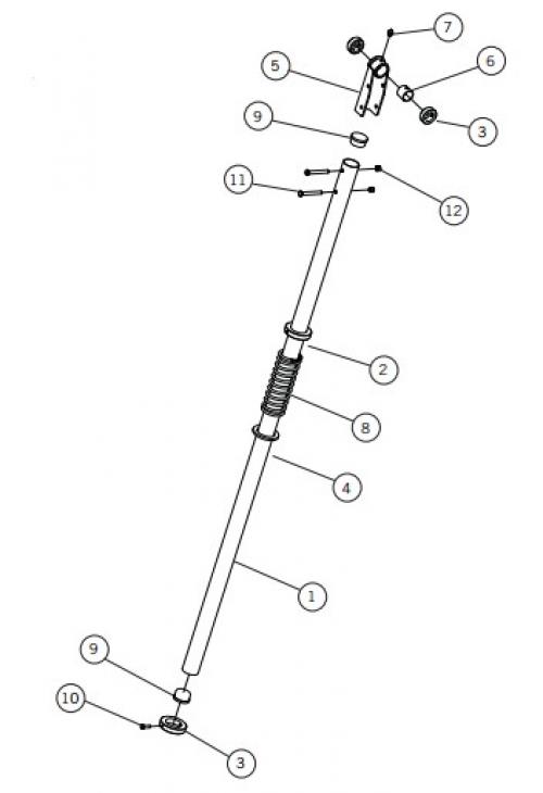Tarp Components: Rear Swing Arm Assy, Sidekick 2 Side Dump Tarp