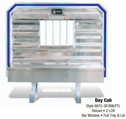 Sturdy Lite 6872-DF/BW/FTL Headache Rack (Cab Rack): 68' Wide, Deluxe, With Window,2 Chain Racks,Full Tray With Lid