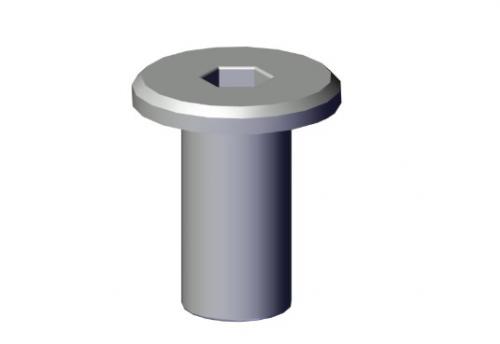 Tarp Components: Nut, 1/4-20 Cap Conn Nut Clear Zinc - Post Bolt For 90 Degree Corners