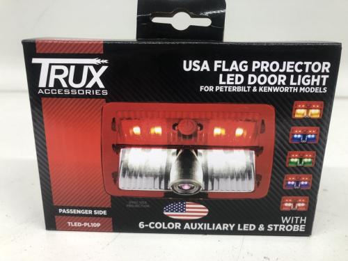Peterbilt 389 Right Lighting, Interior: Usa Flag Projector Led Door Light, Fits 379, 384, 386, 388, 389, W900, T800 Models