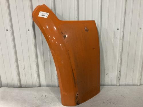 2020 Peterbilt 579 Left Orange Extension Fiberglass Fender Extension (Hood): Does Not Include Bracket, Includes Inner Fender
