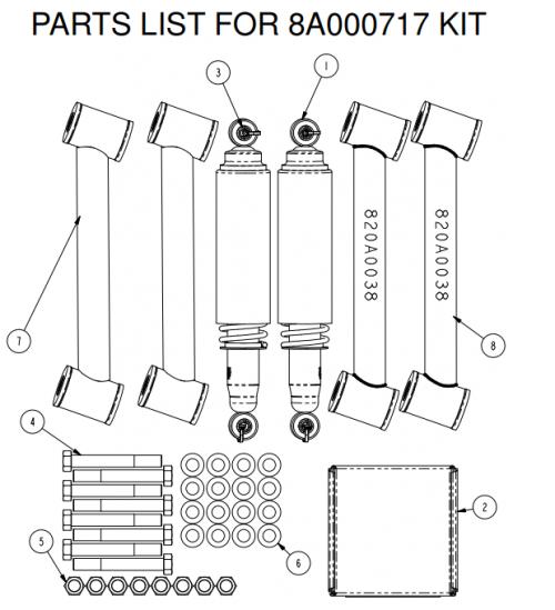 Tag / Pusher Components: Kit-Service, For 8a000490 Duralift 2