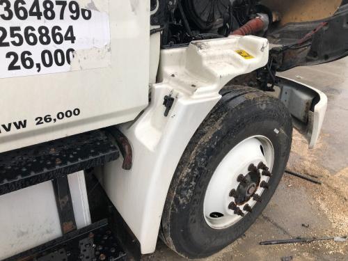 2010 Hino 268 Right White Extension Fiberglass Fender Extension (Hood): Does Not Include Bracket, Some Scuffing